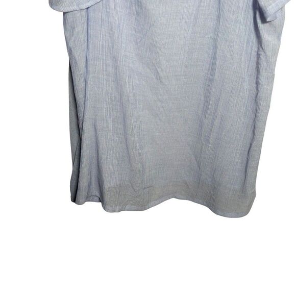 Elodie Blouse Women's Large Blue Ruffle One Shoulder Boho Casual Top Shirt - Picture 3 of 8